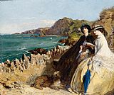 Abraham Solomon By the Seaside painting